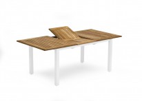Bord Nydala i vit aluminium och teak