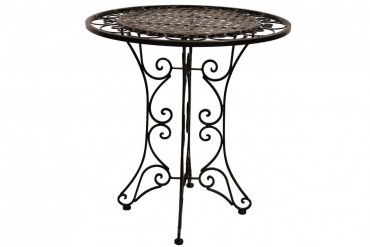 Cafébord Totra Romantik svart, runt bord i svart metall. Mått: 73 cm i diameter.
