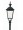 Stolplykta i svart aluminium, utelampa Dresden i klassisk stil. Handtillverkad högkvalitativ utelampa, höjd 300 cm.
