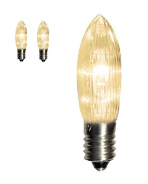 LED-lampa Klar i klar varmvit. Universal E10-lampa 0,1 W, 3-pack.