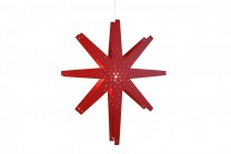 Tall adventsstjärna 70 cm, röd. Snygg julstjärna i rött trä!