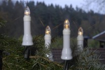 Julgransbelysning för utomhusbruk med 16 LED lampor. LED lamporna håller 20 000 drifttimmar och drar en bråkdel i ström.