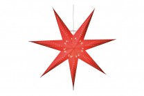 Adventsstjärna Katabo i rött, mått 70 cm. Röd julstjärna komplett med kabel och lamphållare, 1-pack.