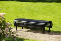Parkbänk Slottö i svart hardwood