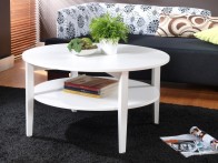 Soffbord Coffee runt i vitt . Diameter 90cm. Höjd 52cm. Nyhet!