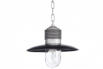 Lampa Ampere aluminium/svart, handtillverkad taklampa i koppar och aluminium. Lampa i industristil! Bredd: 31 cm i diameter.