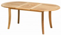Teakbord med svängda ben - teak kvalitet A